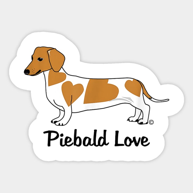 Piebald Love Dachshund Sticker by Xamgi